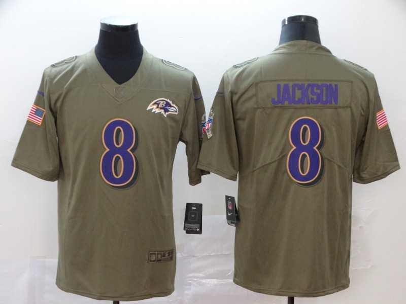 Nike Ravens 8 Lamar Jackson 2017 Olive Salute To Service Limited Jersey,We sell and wholesale Nike Ravens 8 Lamar Jackson 2017 Olive Salute To Service Limited Jersey on line form chian!